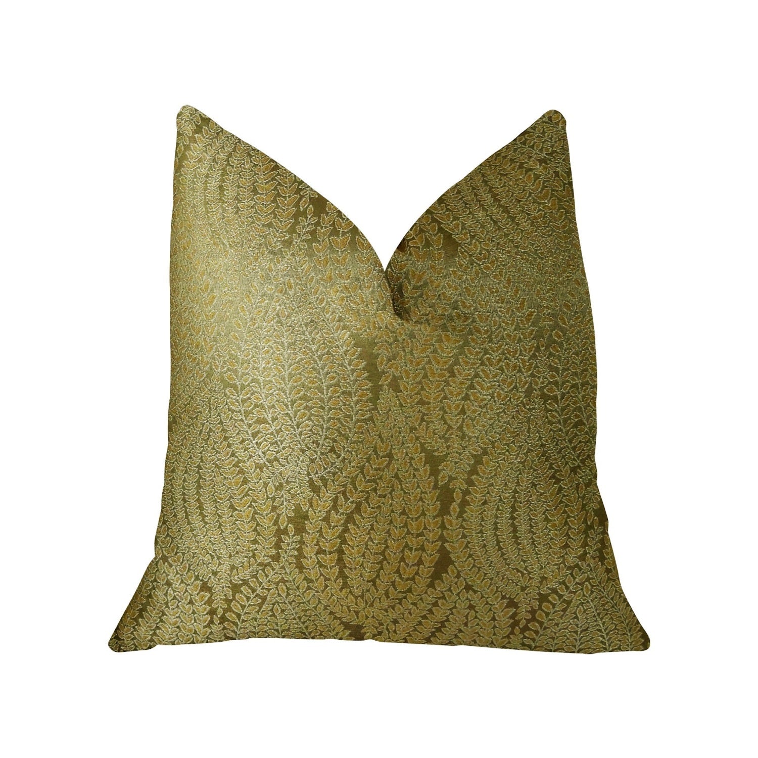 Plutus Leaf Pod Handmade Throw Pillow, (Double sided  22 x 22)
