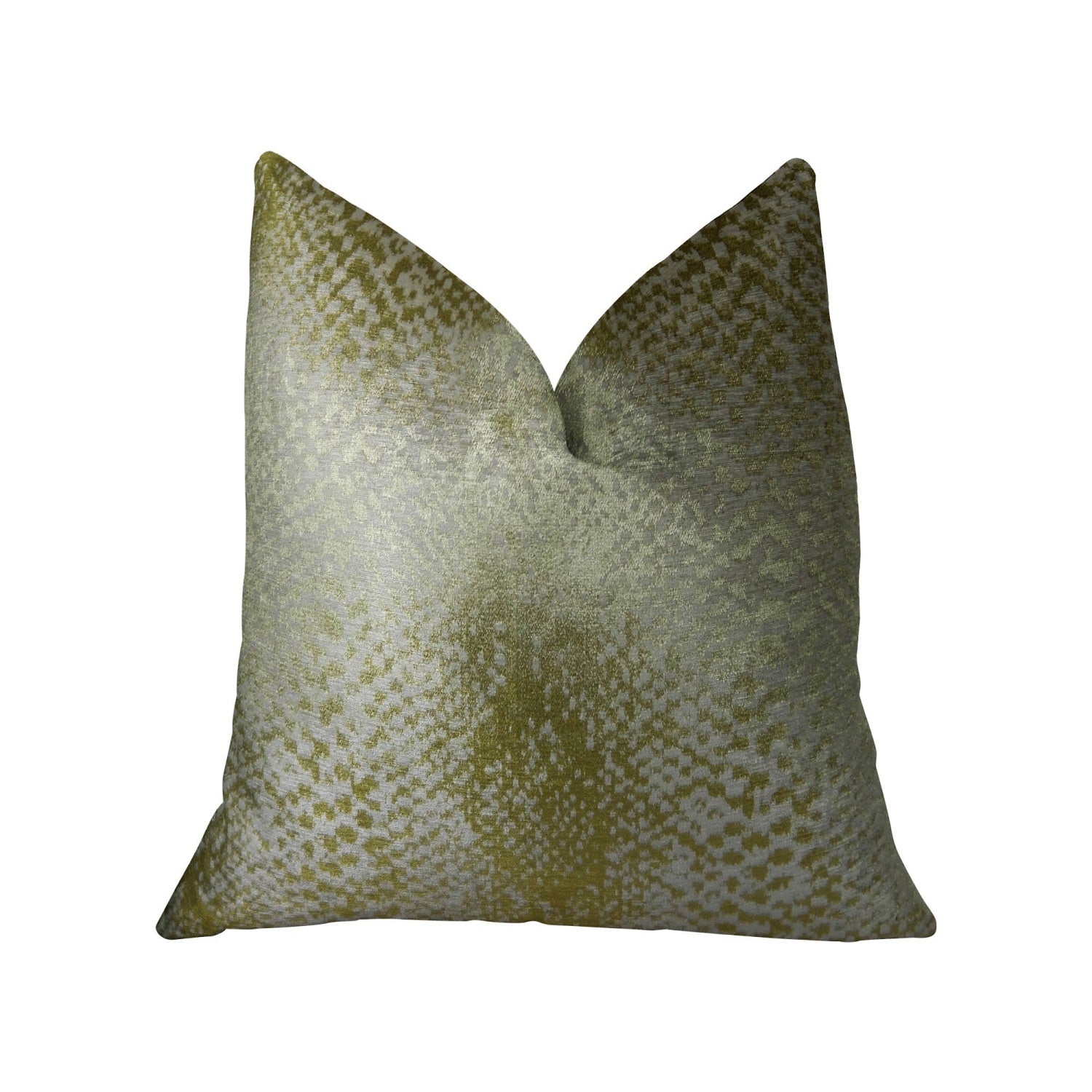 Plutus Hidden World Gold Handmade Throw Pillow, (Double sided  22 x 22)