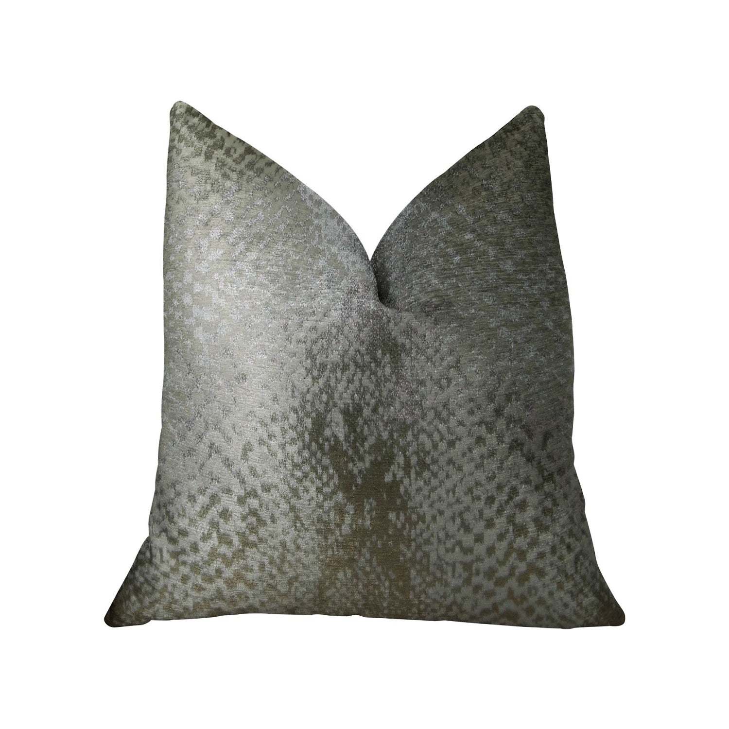 Plutus Hidden World Silver Handmade Throw Pillow, (Double sided  22 x 22)