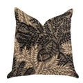Plutus Bonzai Ebony Floral Throw Pillow in Black and Brown   - Double sided  22 x 22