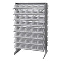 Pick Rack, slopped, double sided, 24L x 36W x 60H, 800 lbs. capacity, (16) shelves configuration, includes: (80) QSB102 clear bi