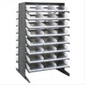 Pick Rack, slopped, double sided, 36L x 36W x 60H, 800 lbs. capacity, (16) shelves configuration, includes: (48) QSB110 clear bi