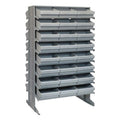 Pick Rack, slopped, double sided, 24L x 36W x 60H, 800 lbs. capacity, (16) shelves configuration, includes: (48) QED801 gray bin