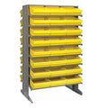 Pick Rack, slopped, double sided, 24L x 36W x 60H, 800 lbs. capacity, (16) shelves configuration, includes: (48) QED801 yellowe 