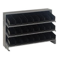 Pick Rack, slopped, bench style, 12-1/2L x 36W x 23H, 250 lbs. capacity, (3) shelves configuration, includes: (24) QSB101 black 