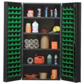 Heavy-Duty 36 Bin Cabinet, 36W x 24D x 72H, 800 lb. capacity per interior shelf, 14 gauge all welded construction, includes: (92