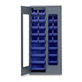 Heavy-Duty 36 Bin Cabinet, 36W x 18D x 78H, clear acrylic door model, 14 gauge all welded construction, includes: (20) QUS240 an