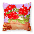 Carolines Treasures RDR2004PW1414 Flower Geranium Canvas Fabric Decorative Pillow, Large, Multicolor