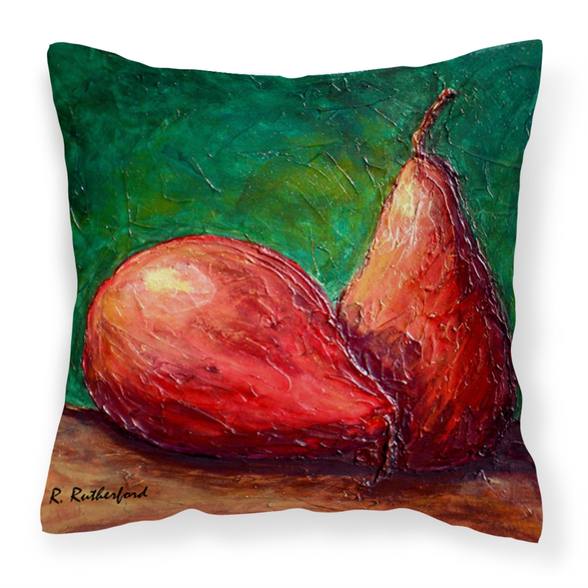 Carolines Treasures RDR2008PW1414 Pears Decorative Canvas Fabric Pillow, Large, Multicolor