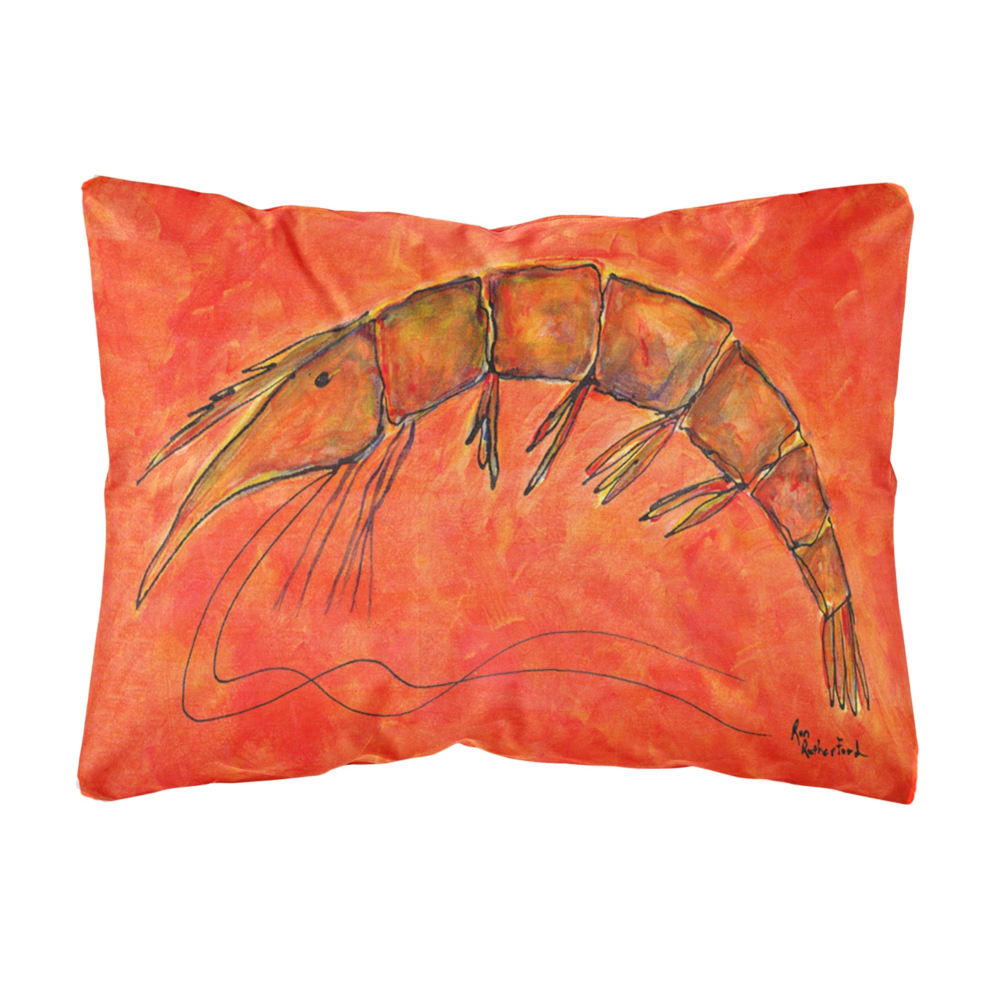 Carolines Treasures RDR2012PW1216 Shrimp Decorative Canvas Fabric Pillow, Large, Multicolor