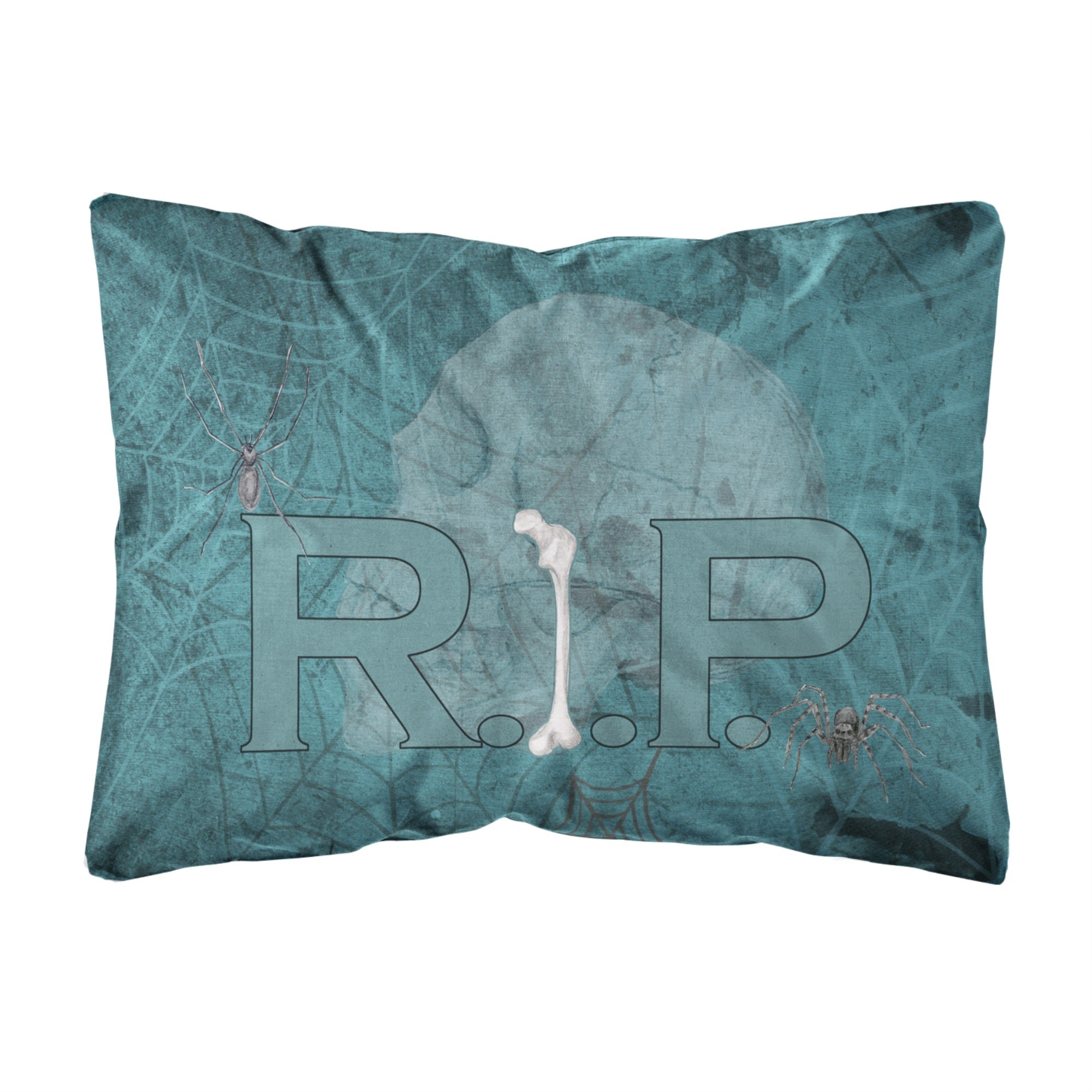 Carolines Treasures Rip Rest In Peace With Spider Web Halloween Fabric Decorative Pillow, Large, Multicolor