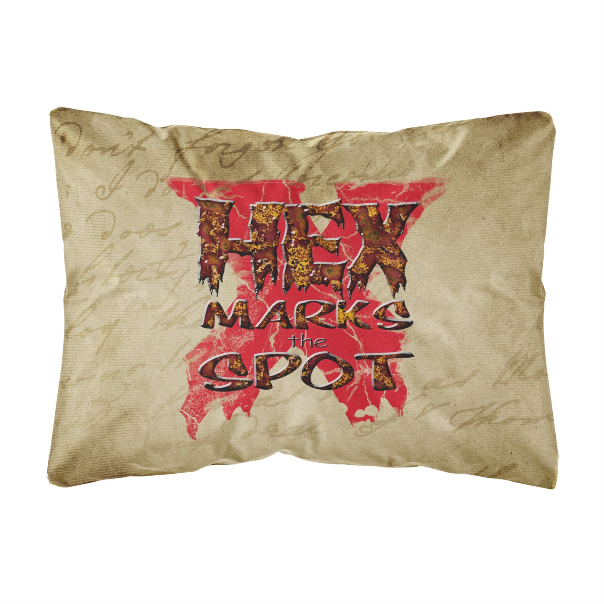 Carolines Treasures Hex Marks The Spot Halloween Canvas Fabric Decorative Pillow, Large, Multicolor