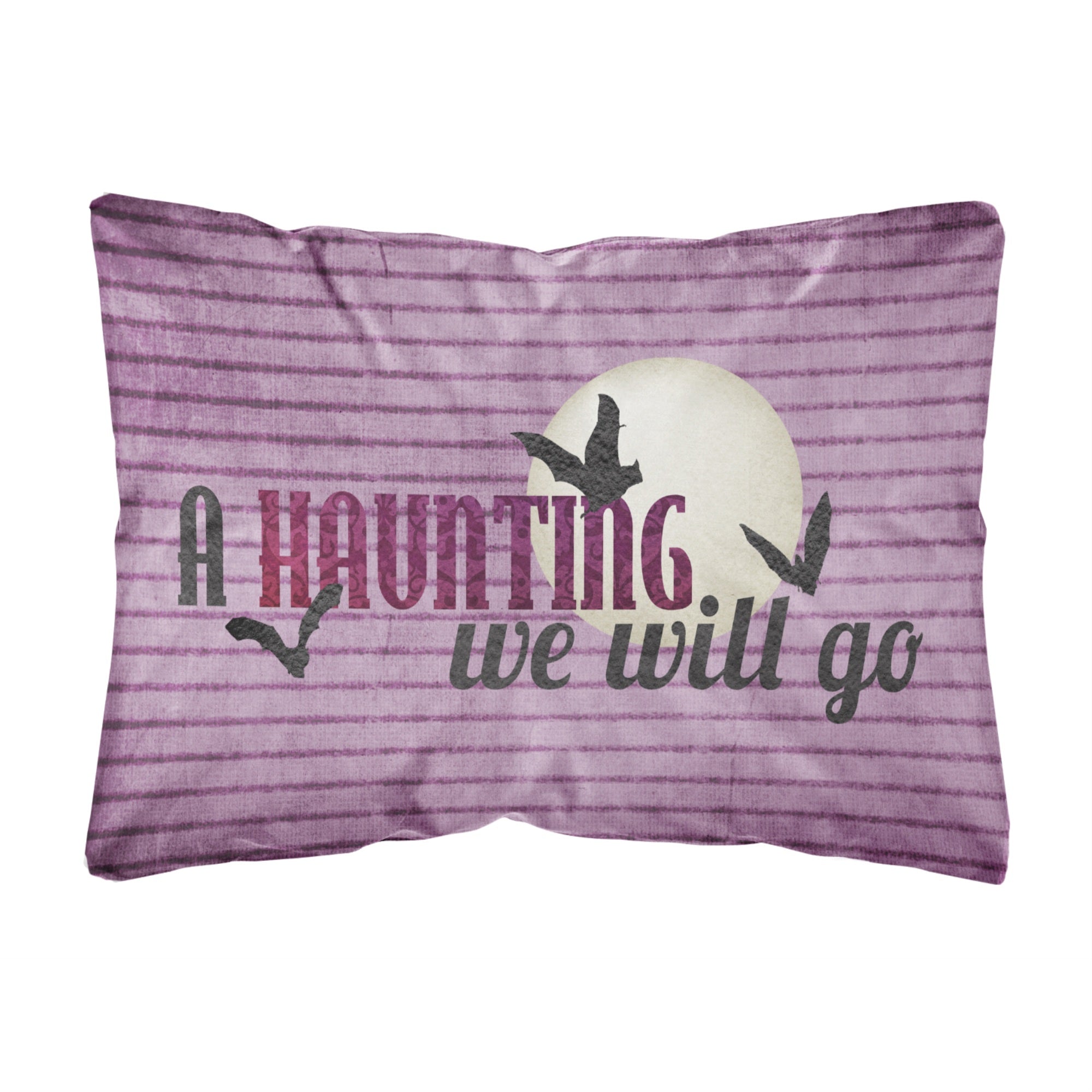 Carolines Treasures A Haunting We Will Go Halloween Canvas Fabric Decorative Pillow, Large, Multicolor