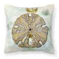 Carolines Treasures SB3026PW1414 Sand Dollar Canvas Fabric Decorative Pillow, Large, Multicolor