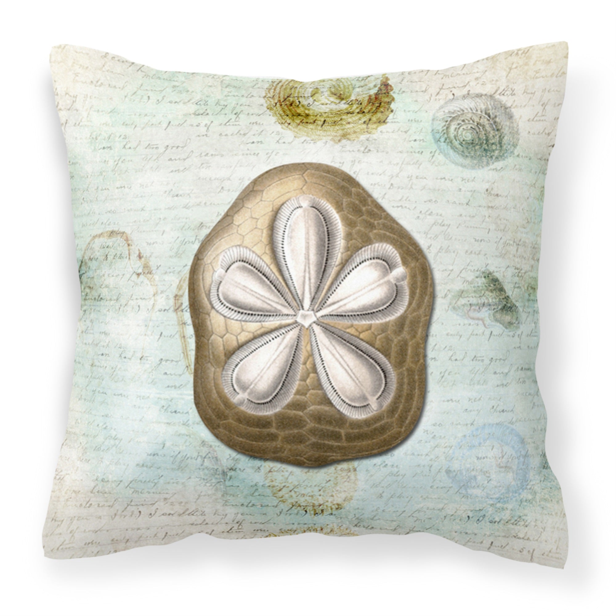 Carolines Treasures SB3027PW1414 Sand Dollar Canvas Fabric Decorative Pillow, Large, Multicolor