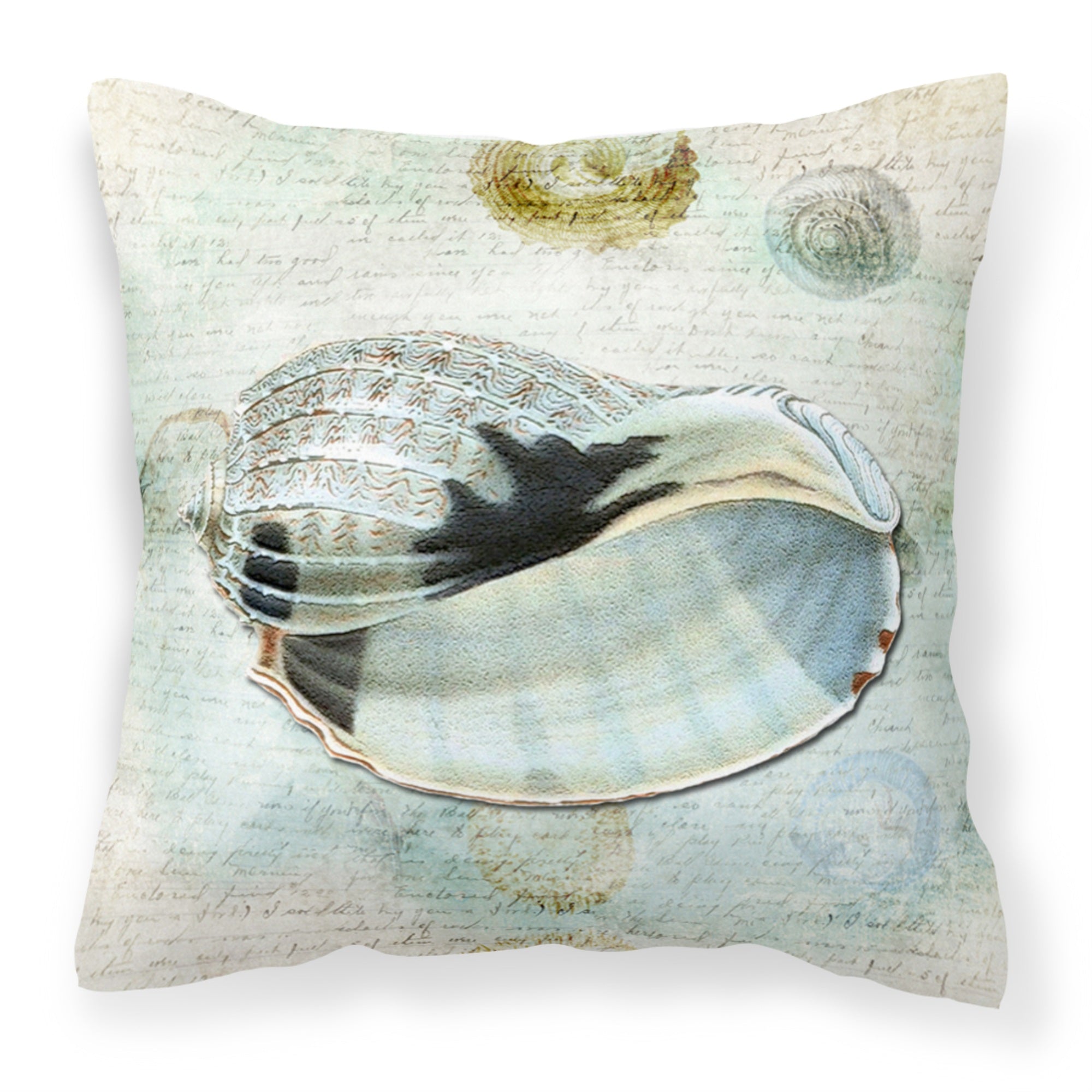 Carolines Treasures SB3028PW1414 Shells Canvas Fabric Decorative Pillow, Large, Multicolor