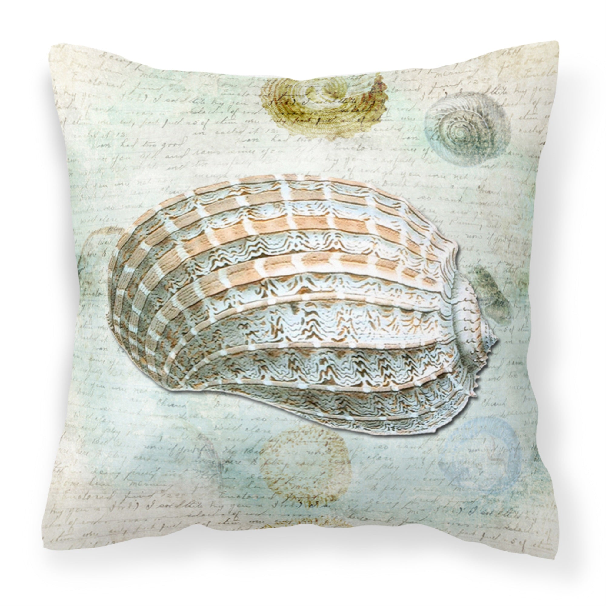 Carolines Treasures SB3029PW1414 Shells Canvas Fabric Decorative Pillow, Large, Multicolor