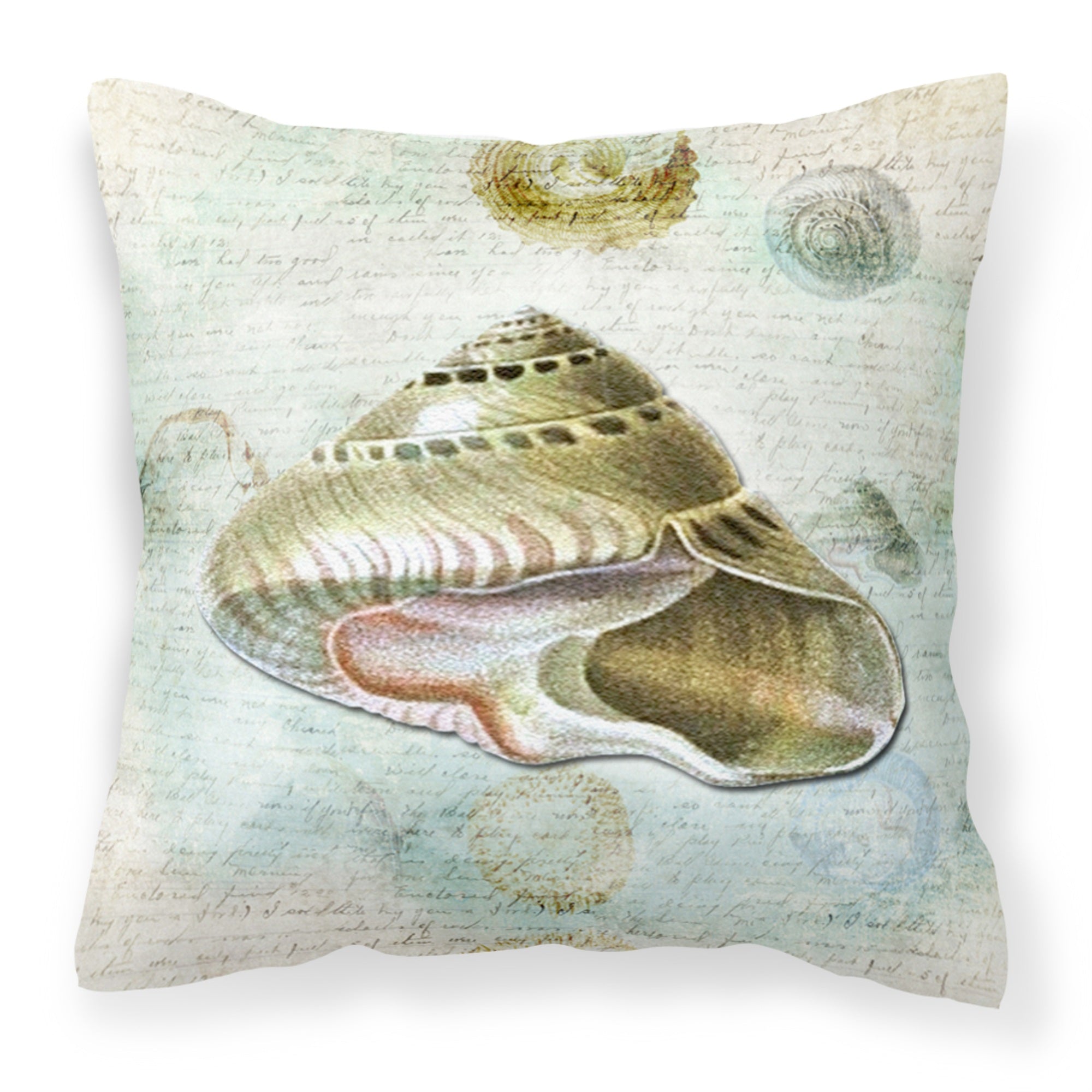 Carolines Treasures SB3030PW1414 Shells Canvas Fabric Decorative Pillow, Large, Multicolor
