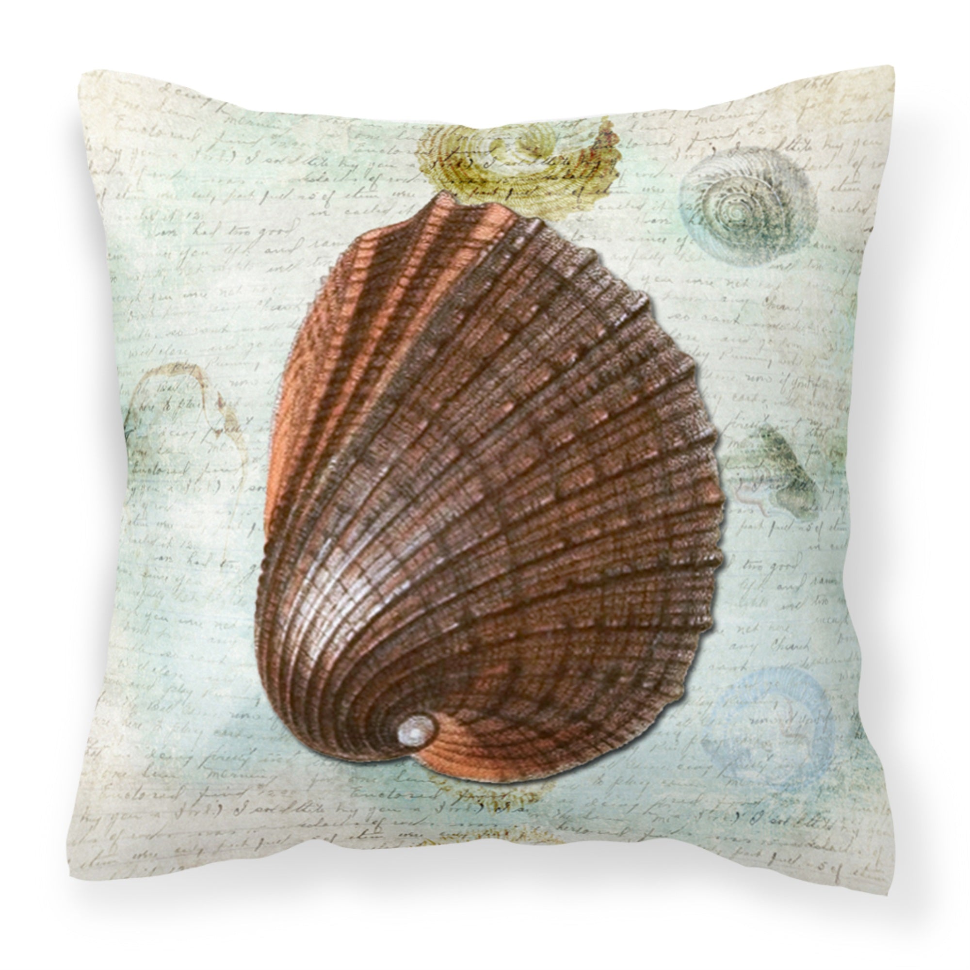 Carolines Treasures SB3032PW1414 Shells Canvas Fabric Decorative Pillow, Large, Multicolor
