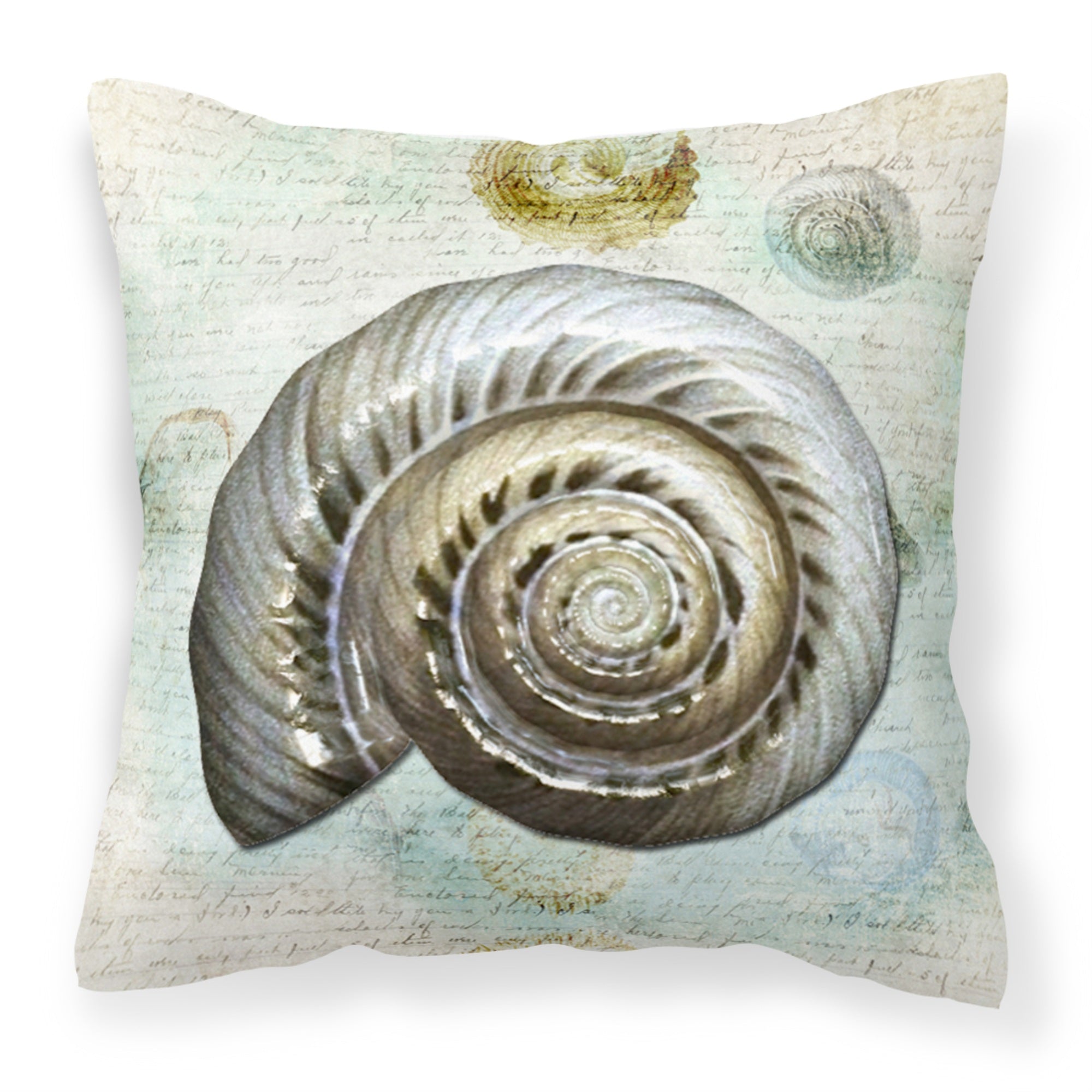 Carolines Treasures SB3033PW1414 Shells Canvas Fabric Decorative Pillow, Large, Multicolor