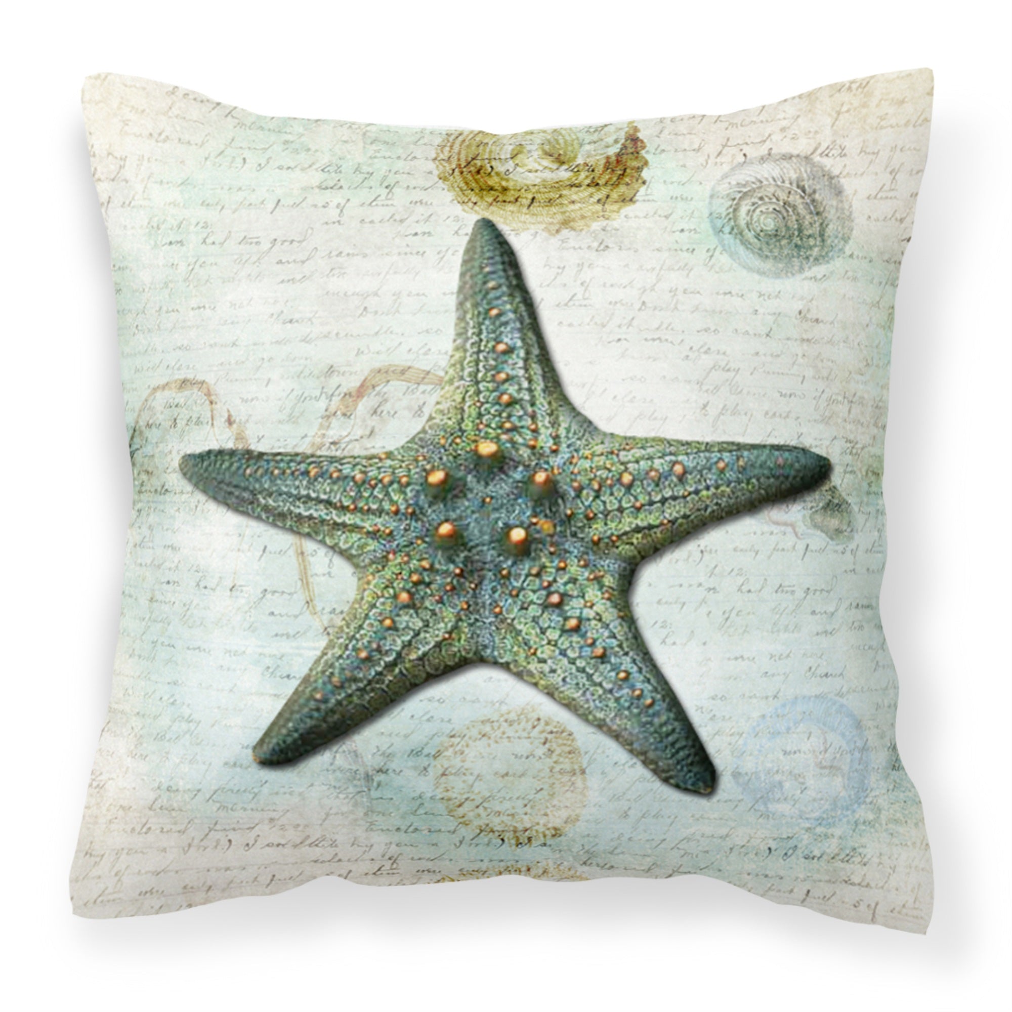 Carolines Treasures SB3034PW1414 Starfish Canvas Fabric Decorative Pillow, Large, Multicolor