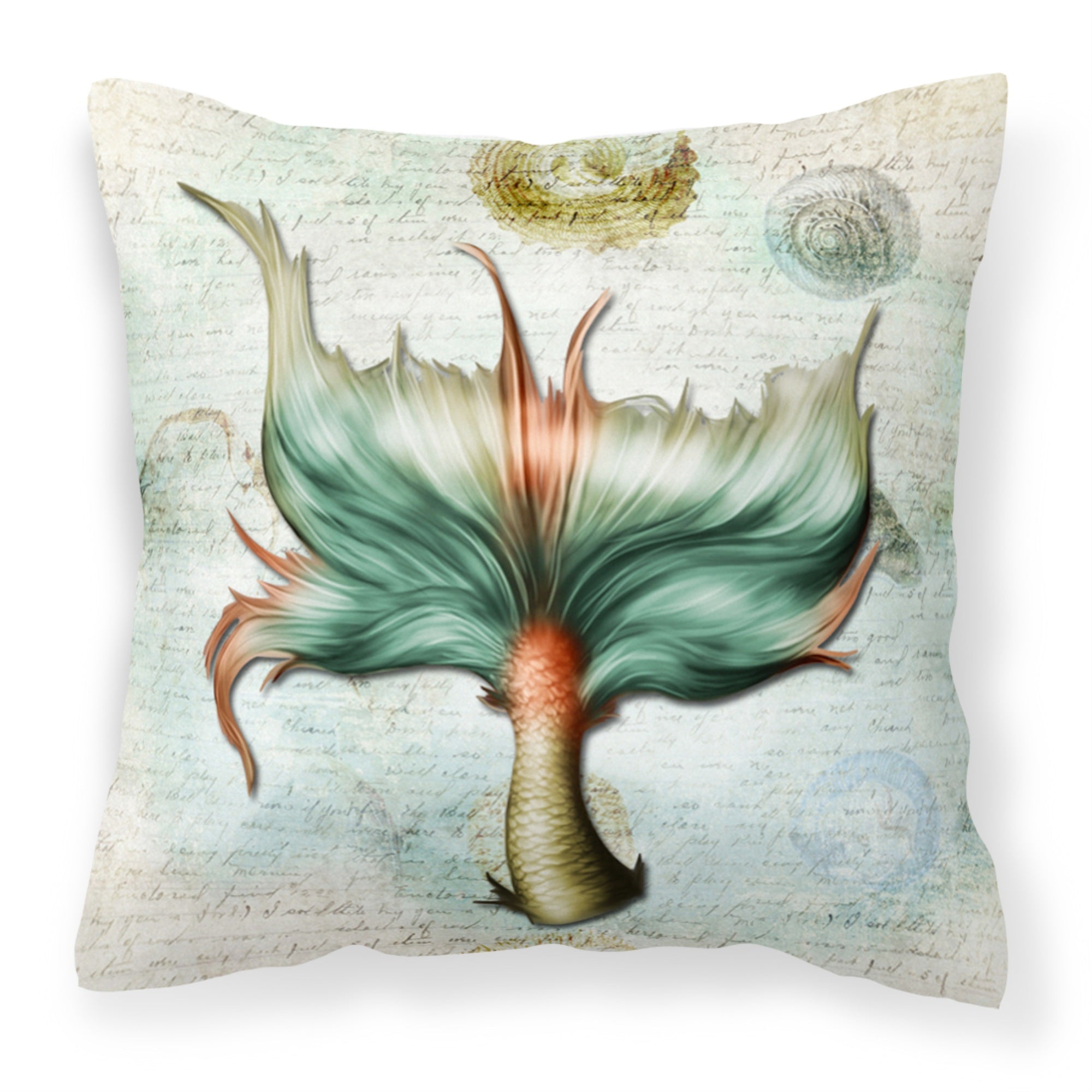 Carolines Treasures SB3039PW1414 Mermaids and Mermen Mermaid Tail Decorative Pillow, Large, Multicolor