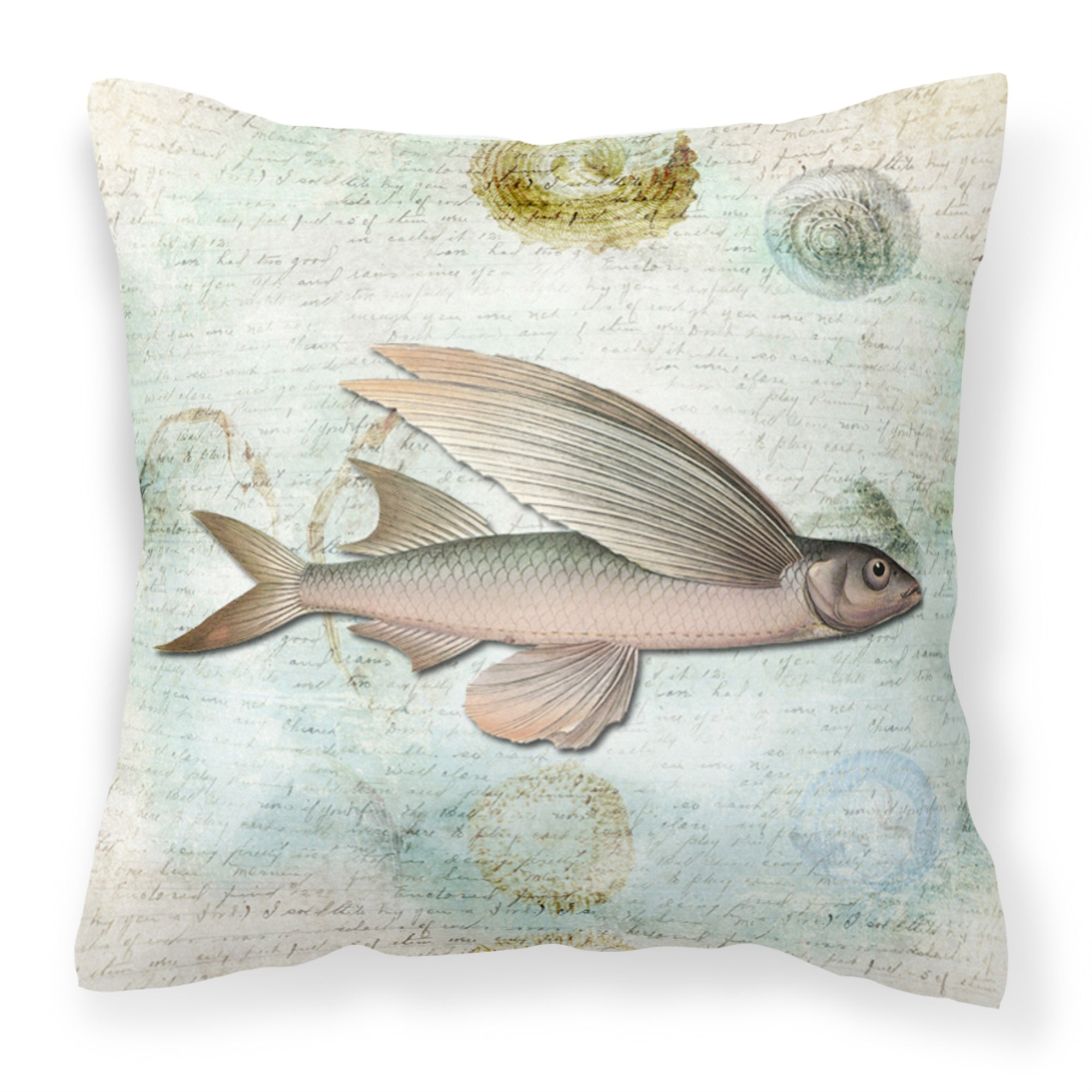 Carolines Treasures SB3042PW1414 Fish Canvas Fabric Decorative Pillow, Large, Multicolor