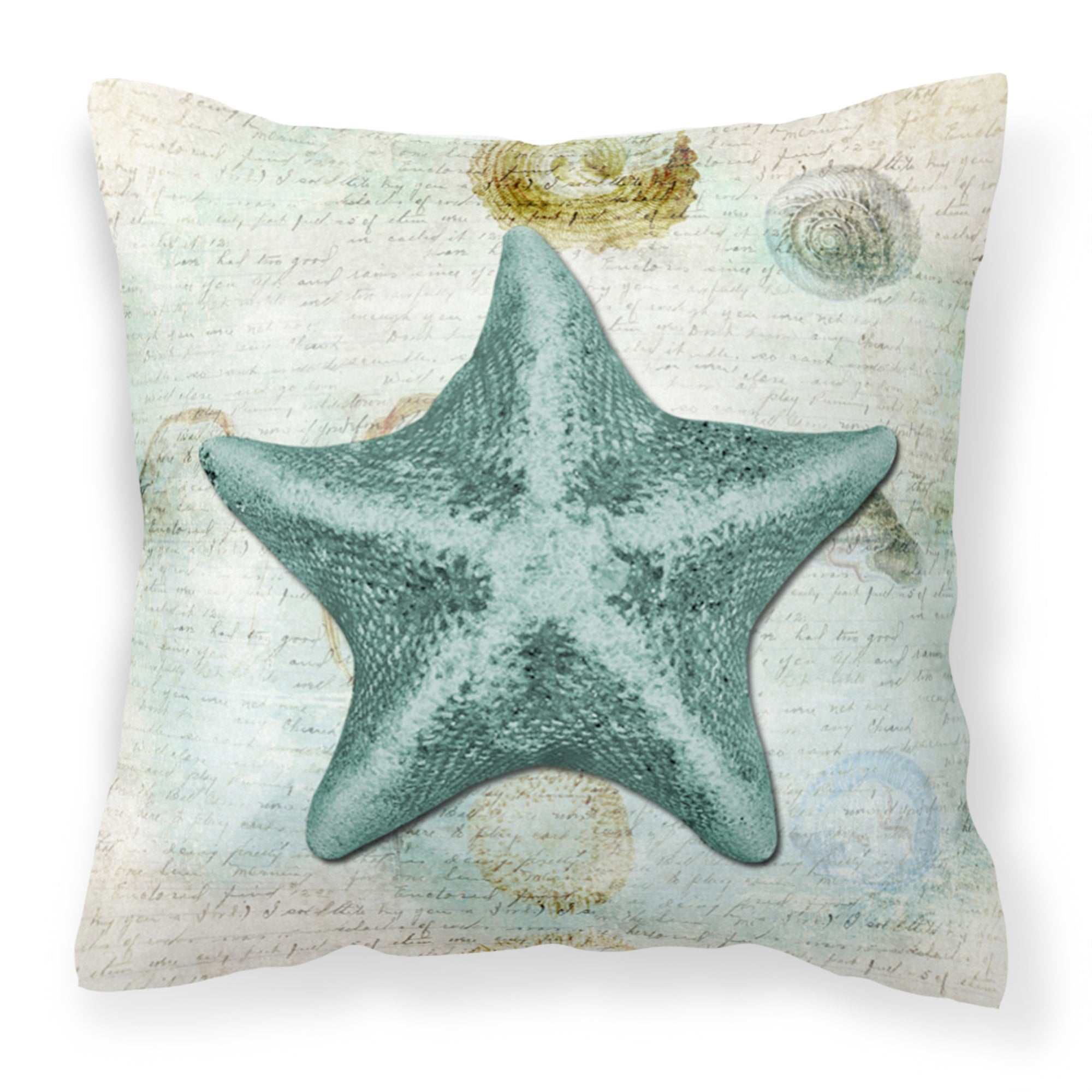 Carolines Treasures SB3043PW1414 Starfish Canvas Fabric Decorative Pillow, Large, Multicolor