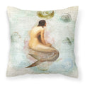 Carolines Treasures SB3045PW1414 Mermaids and Mermen Canvas Fabric Decorative Pillow, Large, Multicolor