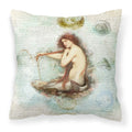 Carolines Treasures SB3047PW1414 Mermaids and Mermen Canvas Fabric Decorative Pillow, Large, Multicolor