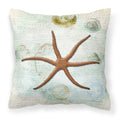 Carolines Treasures SB3048PW1414 Starfish Canvas Fabric Decorative Pillow, Large, Multicolor
