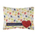 Carolines Treasures Dogs Leave Paw Prints On Your Heart Canvas Fabric Decorative Pillow, Large, Multicolor