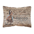 Carolines Treasures Rodeo Cowgirl Barrel Racer Canvas Fabric Decorative Pillow, Large, Multicolor