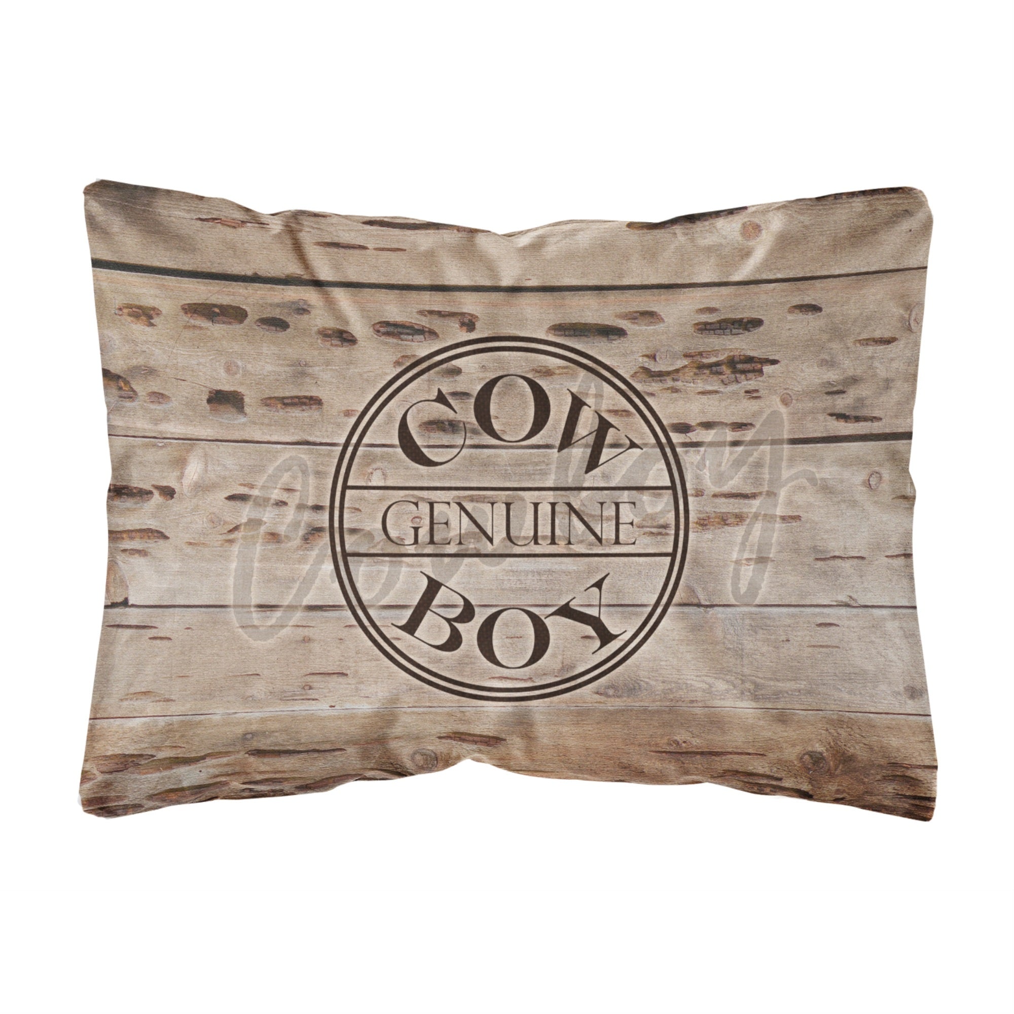Carolines Treasures SB3057PW1216 Genuine Cow Boy Branded Canvas Fabric Decorative Pillow, Large, Multicolor