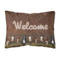 Carolines Treasures SB3058PW1216 Welcome Mat with Cows Canvas Fabric Decorative Pillow, Large, Multicolor