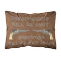 Carolines Treasures SB3063PW1216 Trespassers will be shot Canvas Fabric Decorative Pillow, Large, Multicolor