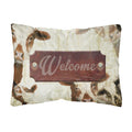 Carolines Treasures SB3065PW1216 Welcome cow Canvas Fabric Decorative Pillow, Large, Multicolor