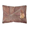Carolines Treasures SB3075PW1216 Welcome Chicken Canvas Fabric Decorative Pillow, Large, Multicolor