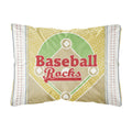 Carolines Treasures SB3077PW1216 Baseball Rules Canvas Fabric Decorative Pillow, Large, Multicolor