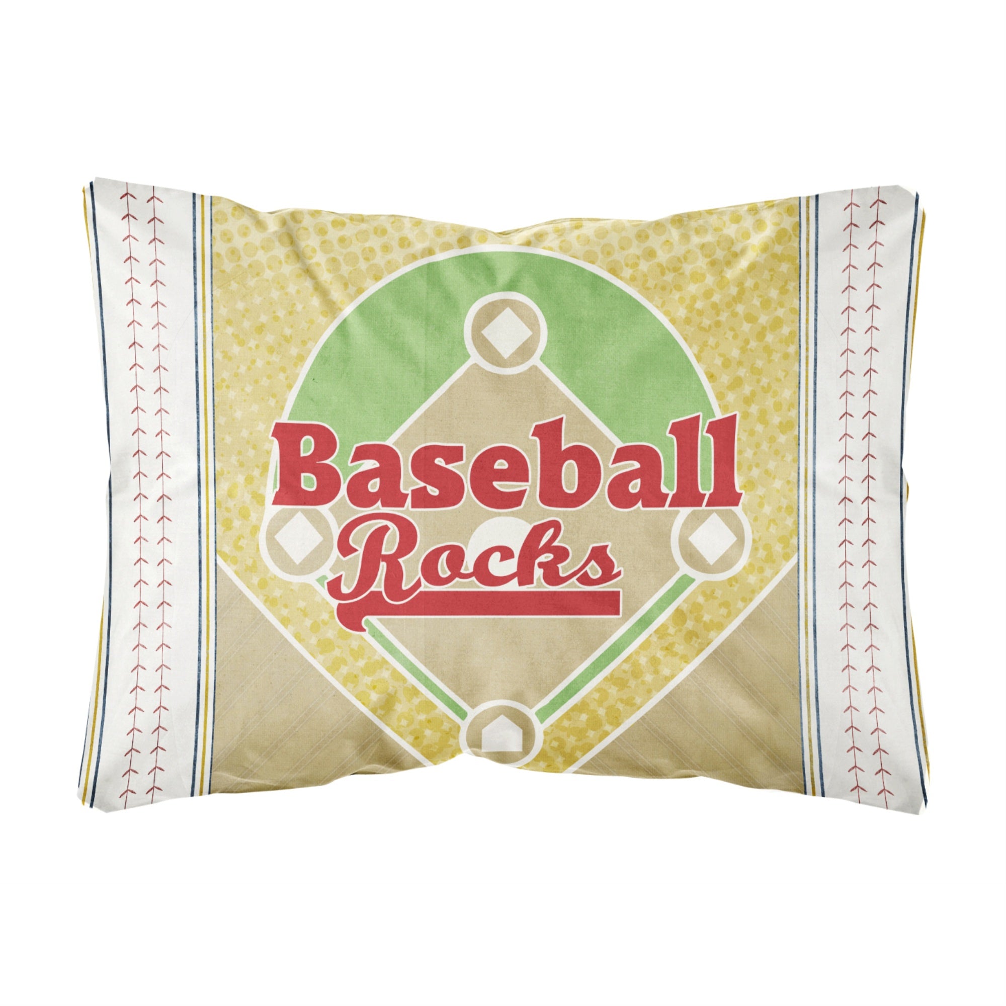 Carolines Treasures SB3077PW1216 Baseball Rules Canvas Fabric Decorative Pillow, Large, Multicolor