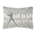 Carolines Treasures SB3078PW1216 Baseball is Life Canvas Fabric Decorative Pillow, Large, Multicolor