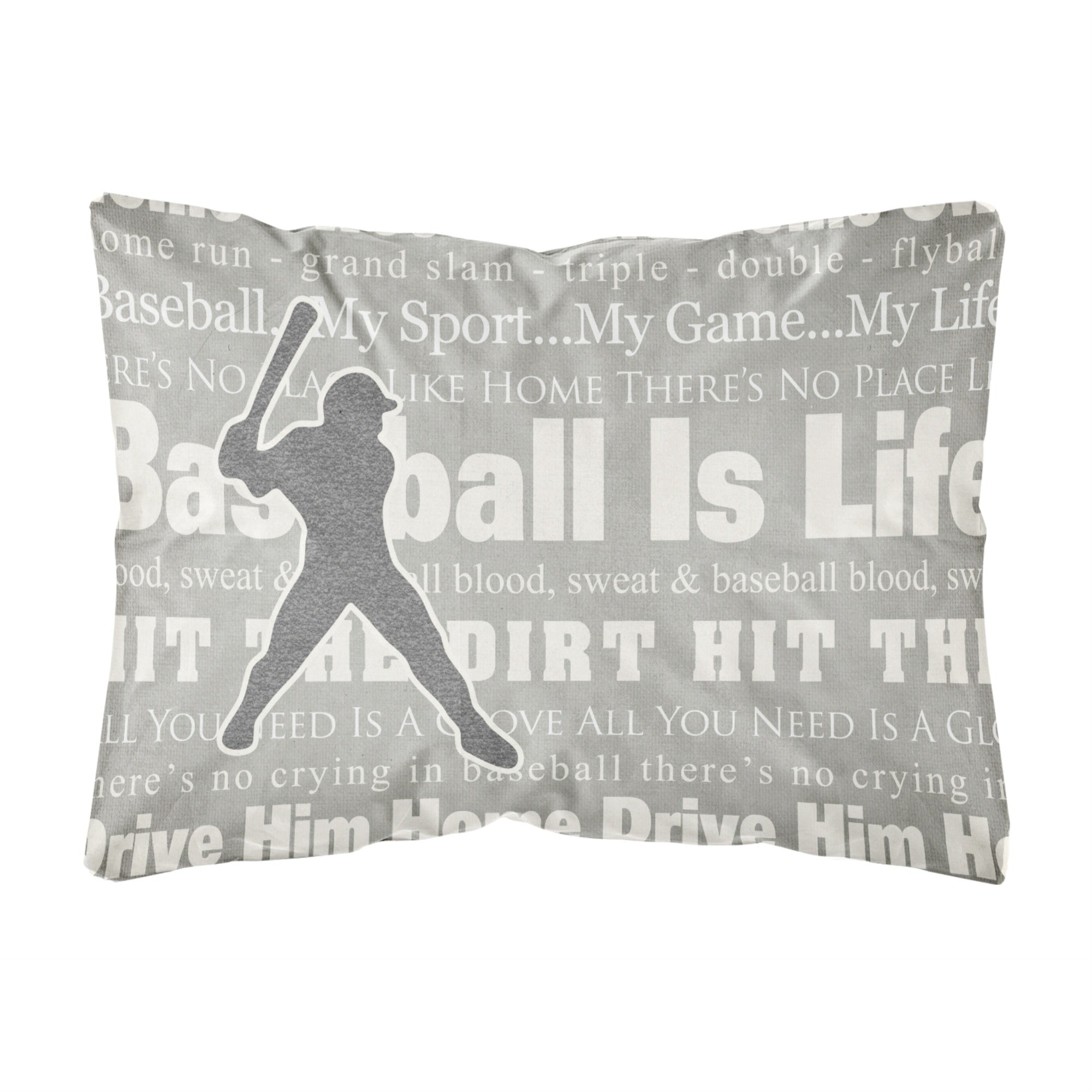 Carolines Treasures SB3078PW1216 Baseball is Life Canvas Fabric Decorative Pillow, Large, Multicolor