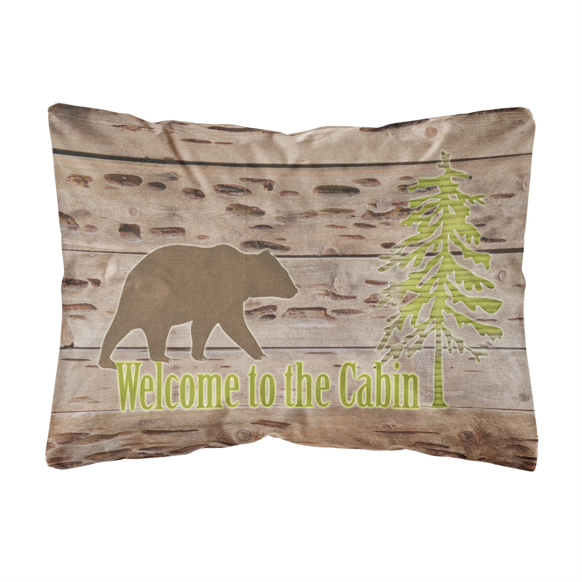 Carolines Treasures SB3081PW1216 Welcome to the Cabin Canvas Fabric Decorative Pillow, Large, Multicolor