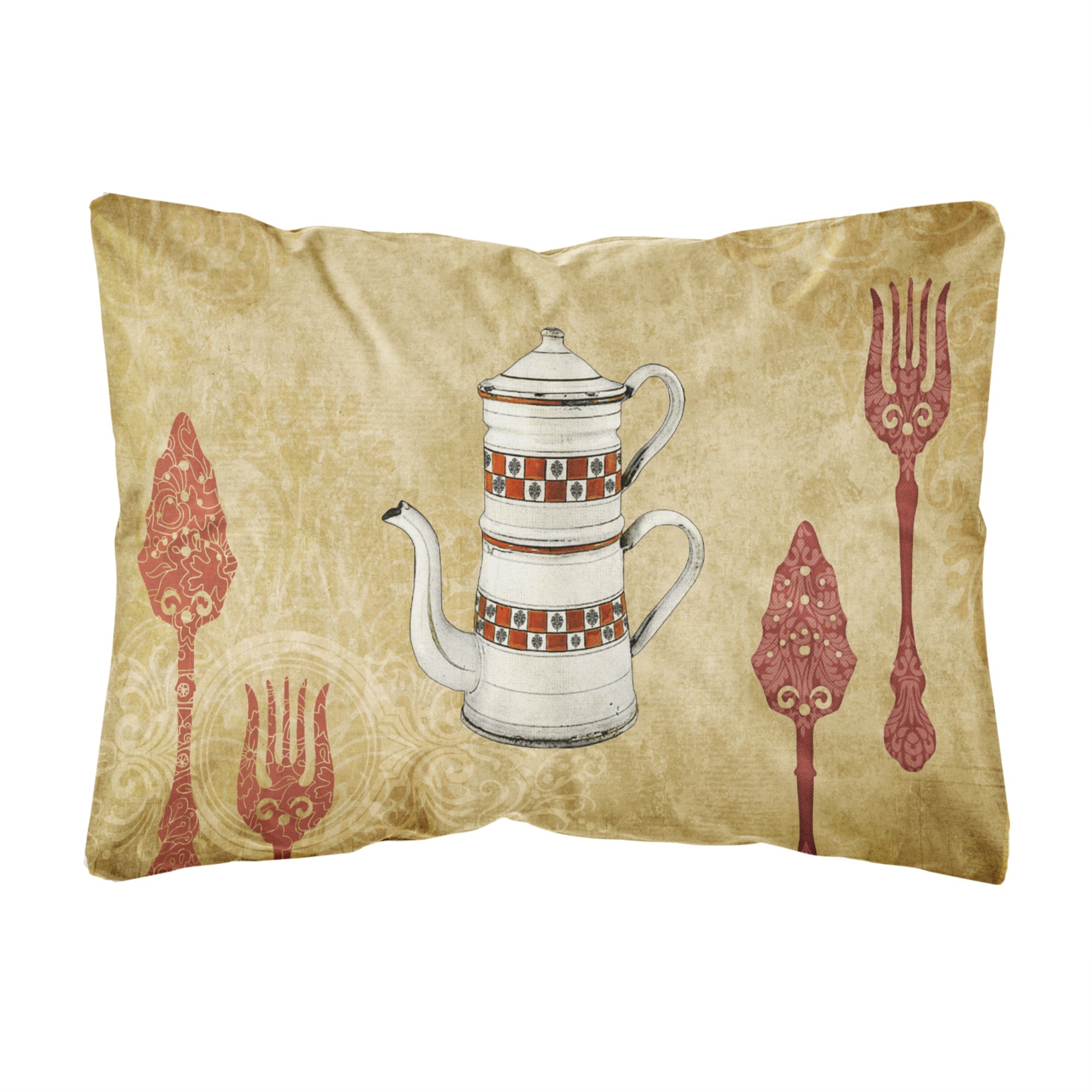 Carolines Treasures SB3088PW1216 Teapot Welcome Canvas Fabric Decorative Pillow, Large, Multicolor