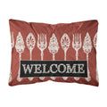 Carolines Treasures SB3090PW1216 Serving Spoons Welcome Canvas Fabric Decorative Pillow, Large, Multicolor