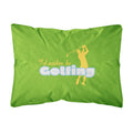 Carolines Treasures ID Rather Be Golfing Man On Green Canvas Fabric Decorative Pillow, Large, Multicolor