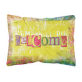 Carolines Treasures SB3097PW1216 Artsy Welcome Canvas Fabric Decorative Pillow, Large, Multicolor