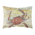 Carolines Treasures Cooked Crab Yellow Sky Fabric Standard pillowcases, Multicolor