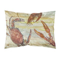 Carolines Treasures Crab, Shrimp, Oyster Yellow Sky Fabric Standard pillowcases, Multicolor
