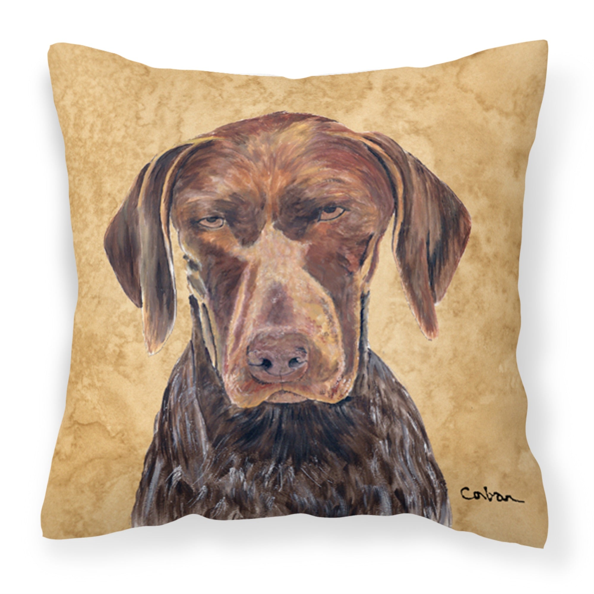 Carolines Treasures SC9117PW1414 German Shorthaired Pointer Fabric Pillow, Large, Multicolor
